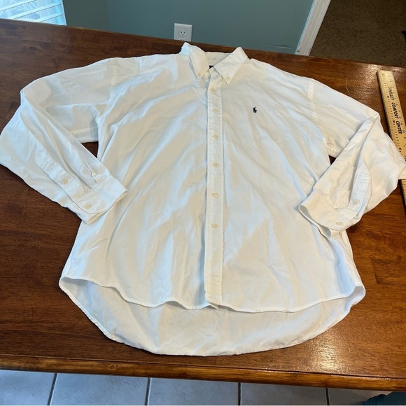 Men’s Ralph Lauren White Marlowe 100% cotton button down size XXL - Picture 1 of 10